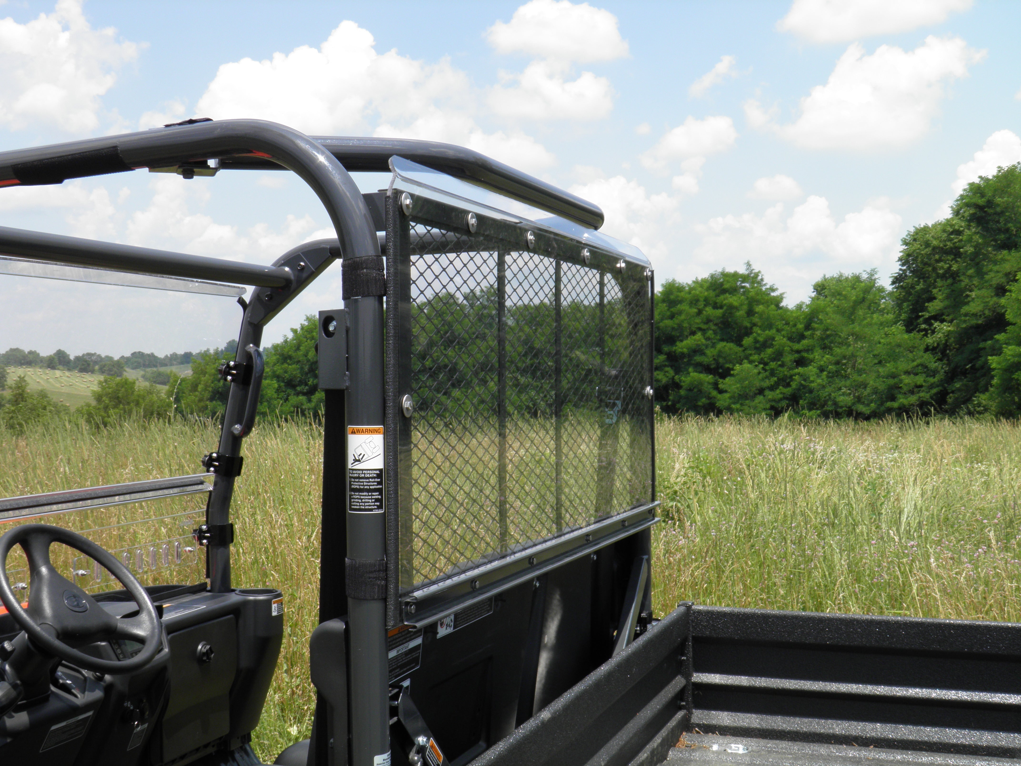 Kubota RTV X900/X1120 - Rear Windshield with Optional Vents – 3 Star UTV
