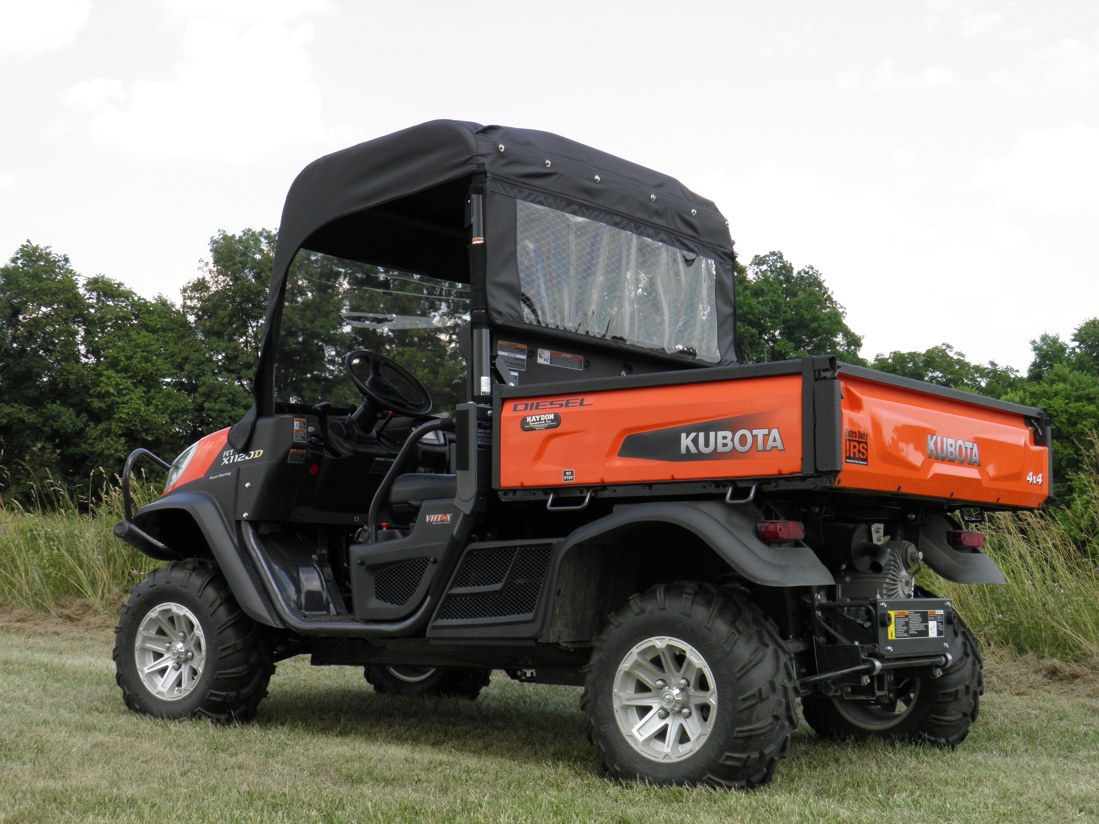 Utv Rear Shot Kubota RTV XG850 (Sidekick) - Vinyl Windshield/Top/Rear Combo – 3 Star UTV