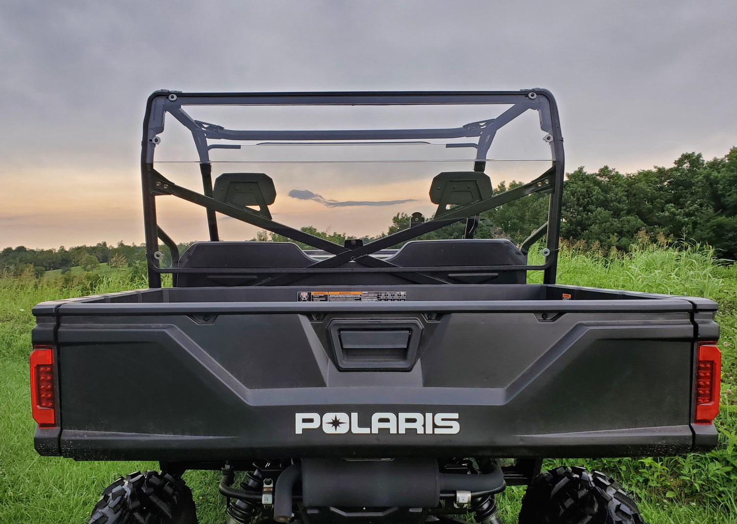 Polaris Ranger 570 (Full Size) 3-Passenger-Lexan Back Panel w- Vent Option - 3 Star UTV