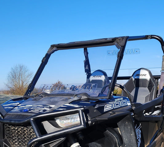 Polaris RZR 1000 - 1 Pc Windshield with Clamp and Vent Options - 3 Star UTV