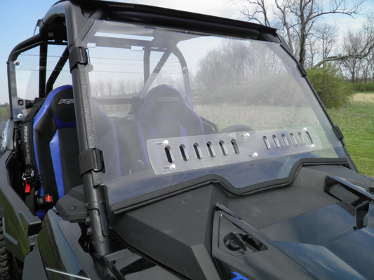 Polaris RZR XP Turbo S - 1 Pc Scratch-Resistant Windshield with Clamp and Vent Options - 3 Star UTV